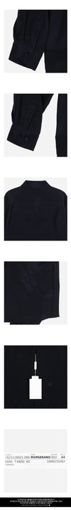 MAXMARA コンシールドボタンシルクシャツ ネイビー 2621116021600 003 160201952 [P]