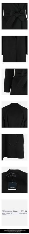 MaxMara Arona Virgin Wool Coat Black 2629016091600 013 160203592 [P]