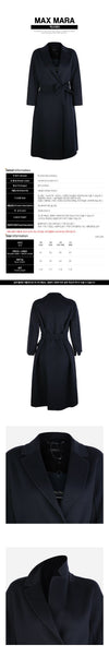 MAXMARA 6F Esturia Virgin Wool Coat Navy 2629016101600 012 160203759 [P]