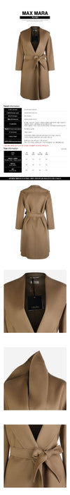 MAXMARA 6F Mesh Gürtelter Wollmantel Kamel 2629016061600 045 160203749 [P]