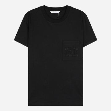 MaxMara Pineapple Chest Pocket Logo T-Shirt Black 2621946051600 002 160203700 [P]