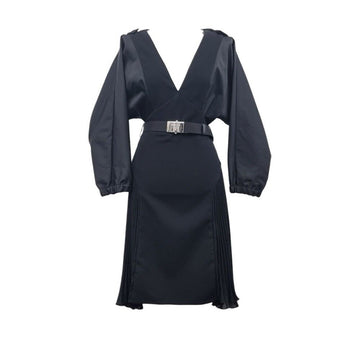 Prada Pleated Dress with Logo Belt P3E75H PRB060124 151515931 [P]