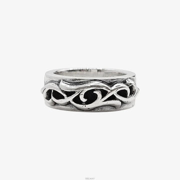 CHROME HEARTS Doppelt schmaler Bindering Silber 20 160260326 [P]