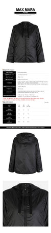 MAXMARA Hooded Padded Jacket Schwarz 160203735 [P]