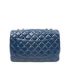 CHANEL ネイビー ラージラムスキンクラシックバッグ シングルフラップ 67869 160263733 [P]