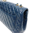 CHANEL ネイビー ラージラムスキンクラシックバッグ シングルフラップ 67869 160263733 [P]
