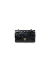 CHANEL Schwarze mittelgroße Lammleder-Classic Bag Double Flap 67740 160263739 [P]