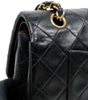 CHANEL Schwarze mittelgroße Lammleder-Classic Bag Double Flap 67740 160263739 [P]