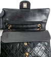 CHANEL Schwarze mittelgroße Lammleder-Classic Bag Double Flap 67740 160263739 [P]