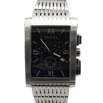 GUCCI 8600M GMetro Quadrat Chronograph Quarz Stahl Herren Uhr aa66886 160263899 [P]