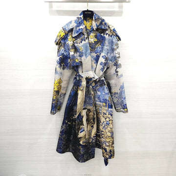 LOUIS VUITTON ベルト付きトレンチコートマルチカラー 1A5YEZ 160264543 [P]