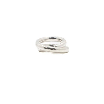 Hermes Silver Vertige Women's Ring 12, 13 160304032 [P]