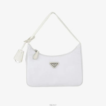 PRADA Tesuto Nylon Re-Edition Hobo Bag White 7225126886 75679148 [P]
