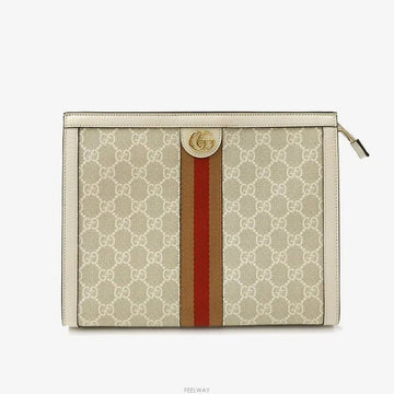 Gucci Ophidia GG Pouch Clutch Bag Ivory 625549 160309688 [P]
