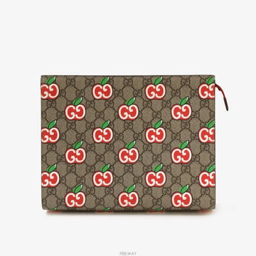 GUCCI GG Supreme Clutch mit Apfel-Logo 624881 132433561 [P]
