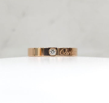 CARTIER 18K Diamant 1P C Hochzeitsband Ring 18K Roségold 48 152832978 [P]