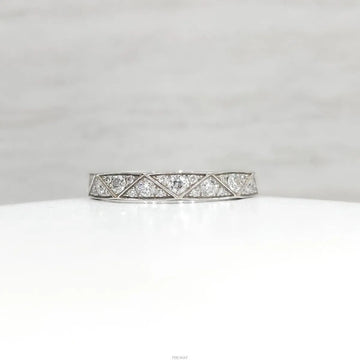 Graff 18k Signature Pave Diamond Band Ring 18K White Gold 52 GR111207 160353735 [P]