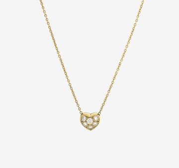 Tiffany & Co Pave Diamond Heart Necklace Yellow Gold MO4S07ZH 156950404 [P]