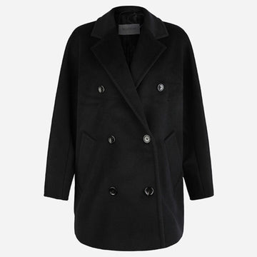 MAXMARA ダブルウールカシミアショートコート ブラック 2621086021600 003 160363469 [P]
