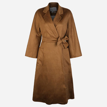 MaxMara Ludmila Cashmere Belt Coat Tobacco 160364183 [P]