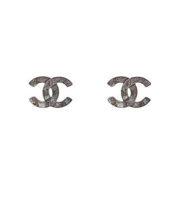CHANEL CC Buchstaben Silber Ohrringe 41088 160364259 [P]