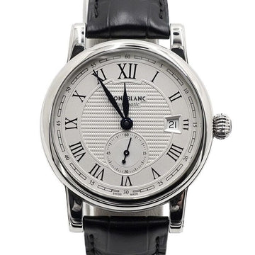 MONTBLANC 小さな111881スターロマンSMALLSECOND39MMオートマチックシースルーバック男性用レザーベルトウォッチ 66769 160366954 [P]