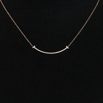 TIFFANY & CO 1 Karat Pavé-Diamant Klein T-Lächeln Damen Anhänger Halskette aa67004 160388748 [P]