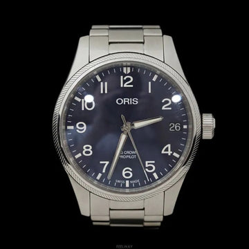 ORIS ビッグクラウン パイロット ビッグデイト スチール ブルーダイアル 41MM 9714943186 160409385 [P]