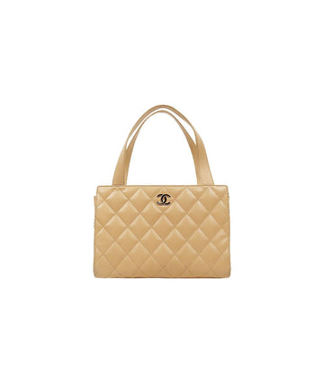 CHANEL Beige Lammleder Quilting Schultertasche 65680 160409716 [P]