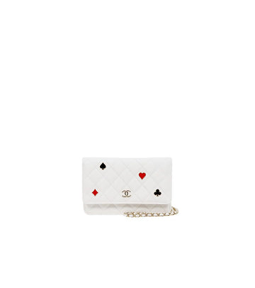 CHANEL White Caviar Casino WOC Crossbody Bag 68408 160409746 [P]