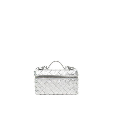 BOTTEGA VENETA シルバー レザー バンバン ヴァニティ ショルダーバッグ 68265 160410234 [P]