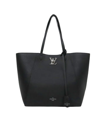 LOUIS VUITTON ブラックレザーのラックミーキャバスショルダーバッグ 68252 160410243 [P]