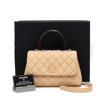 CHANEL キャビアココハンドル23 スモールフラップバッグ ディテールミニ トートバッグ AA67552 160438071 [P]