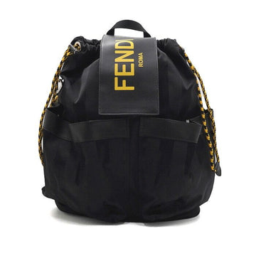 FENDI ブラックストライプドローコードメンズバックパック 7VZ056 160438109 [P]
