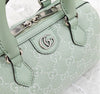 GUCCI オフィディア GG ミニ トップハンドル バッグ ペール グリーン デニム 772053 148508096 [P]
