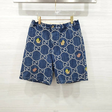 Gucci Animal Multi-Logo Denim Shorts 160535089 [P]