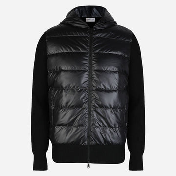 MONCLER Männer Padded Mix Hoodie Jacke Schwarz 160535207 [P]
