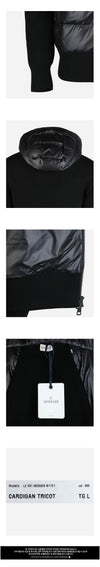 Moncler Men's Padded Mixed Hooded Jacket Black 160535207 [P]