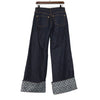 LOUIS VUITTON 25シーズン カーブヘム フレア モノグラム レディース デニムパンツ aa67379 160539199 [P]