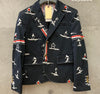 THOM BROWNE 女性用サーフ刺繍ブレザー ネイビー FBC646E H013110 148409571 [P]