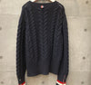 THOM BROWNE Woll-Kabelstrick Navy MKA075AF051203 148410236 [P]