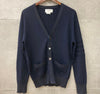 THOM BROWNE ウールケーブルカーディガン ネイビー MKC223A A013114 148410253 [P]