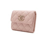 CHANEL Pink Caviar Enamel CC Flap Women's Wallet AP3604 160640356 [P]