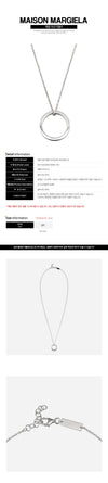Maison Margiela Logo Ring Pendant Necklace 153101633 [P]