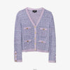 CHANEL Tweed Knit Cardigan Purple P80221 160714968 [P]