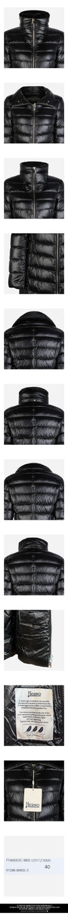 HERNO Damen Pelz langer Daunenmantel schwarz 160775775 [P]