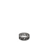 GUCCI Schwarzer Quadratischer G Silberring Größe 12 67595 160786442 [P]