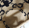 GUCCI Woven Mini Bucket Bag Natural Black 816284 157180367 [P]