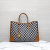 CELINE Horizontale Tote-Tasche aus Textil mit Stickerei in Navy Blau 197002CS8 160832127 [P]