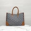 CELINE Horizontale Tote-Tasche aus Textil mit Stickerei in Navy Blau 197002CS8 160832127 [P]